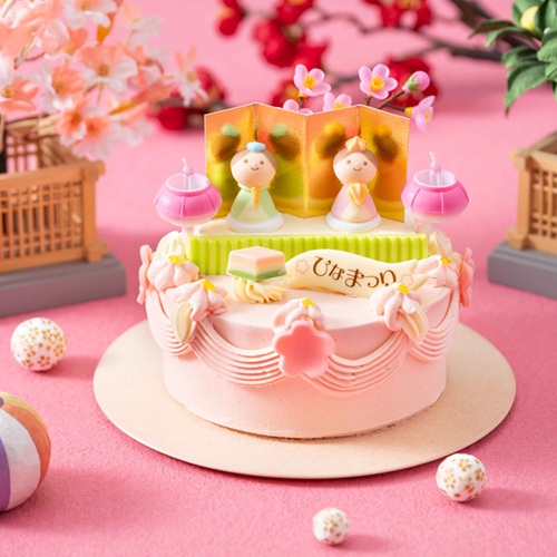 ひなまつりデコレーションケーキ